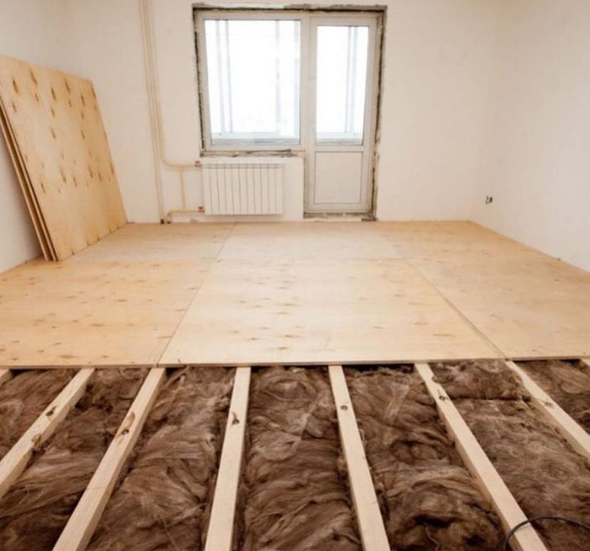 Звукоизоляция пола минватой